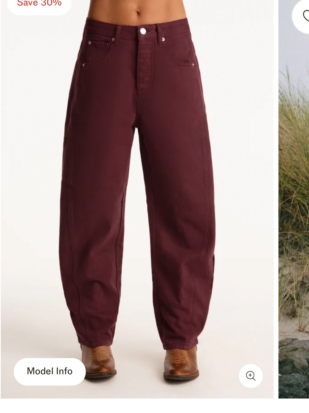 SET ACTIVE  X Parke Horseshoe Jeans in burgundy red